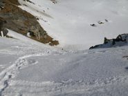 L'altro canalone sotto il Lago Lungo sceso scivolando seduti
