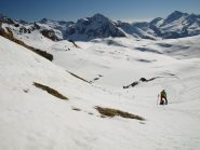 Sosta dopo il primo canalone, dove la pendenza si attenua