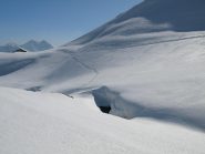 Torrente e tracce a quota 2440 m