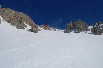 canale di discesa visto da metà