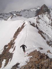 Livio quasi in cima al Becco Grande