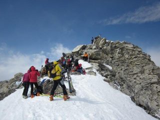 il gruppo in vetta