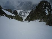 inizia la discesa. Neve con ottima tenuta