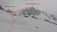 la parte alta dell'itinerario seguito per salire al Monte Rosso (17-3-2012)