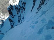 risalita alla variante destra, sfondosa e tecnica