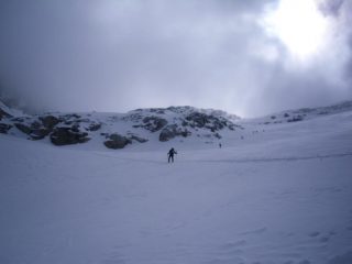 il tempo sta cambiando e la neve non è ideale....
