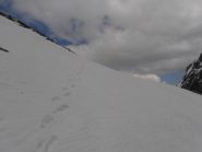 13 - Delicato passaggio per arrivare in cresta, servono i ramponi...