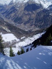 Vista Gressoney  dal colle