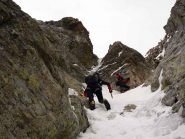 il tratto impegnativo nella variante di destra