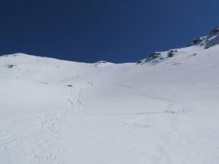 Il pendio che precede il Passo di Losetta