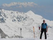 Massimo in punta, sfondo Monte Rosa