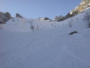 All'uscita della strettoia,i pendii superiori.  