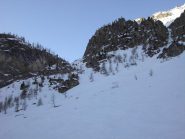 Il tratto ripido con la strettoia.