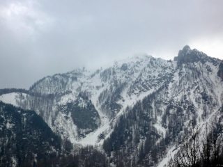 itinerario di discesa: il canalone