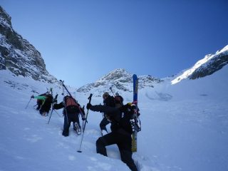 In salita. Ghiaccio sulla diramazione di DX