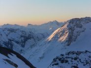 salendo...sguardo verso Devero,l'inconfondibile Rossa e il Cervandone
