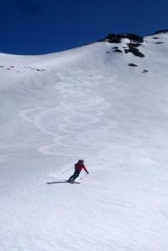 Papà e tracce di discesa: spettacolo