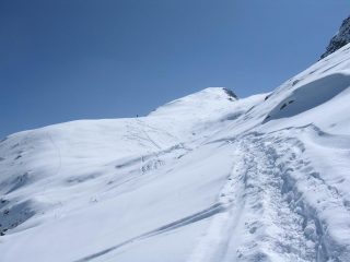 Arrivando in cima