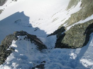 Il canalino visto dall'alto
