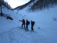 partenza all'inizio del canale