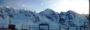 Panorama dal Rifugio con in centro il Bernina