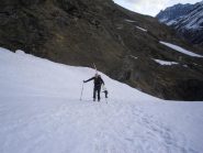 lo spallaggio fin sotto il rifugio al ponticello....