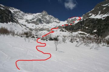 Itinerario visto poco sopra La Fouly  