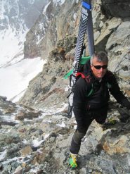 Pierfrancesco in azione sulle corde fisse