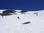 sul ripido pendio a sud