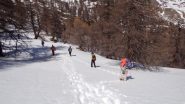sul lato innevato