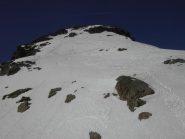 Pendio sommitale dal ripiano.