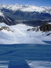 la traccia di salita dagli impianti