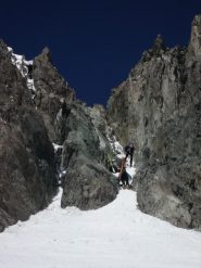 discesa dal Col Emile Pic (corde fisse)