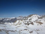 panorama dalla vetta verso Rognosa d'Etiache e Pierre Menue