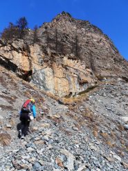 L'avvicinamento su pietraia