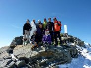 il gruppo del C.A.I. Chivasso in vetta
