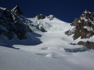 Ghiacciaio du Casset - la discesa dalla cima .