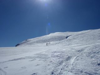 ultimi pendii prima del costone di vetta