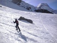 in salita sopra il rifugio