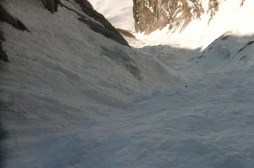 qui forse in discesa erano meglio i ramponi...