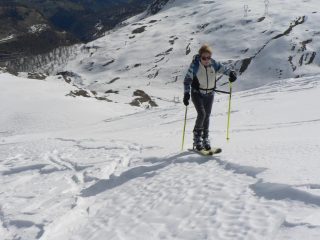 Bello stile di Enrica in salita.
