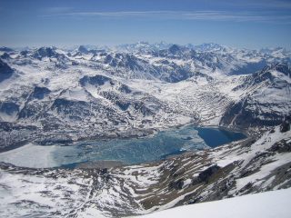 notevole panorama sul lago del Moncenisio