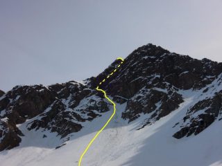 Vetta con percorso di salita