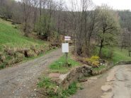 Inizio della strada sterrata