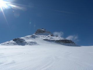la vetta dall'inizio del ghiacciaio