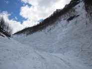 le valanghe all'imbocco del vallone