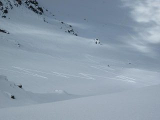 la traccia di salita