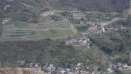 sul versante opposto i vigneti di Montjovet