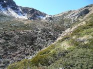 Laboriosa discesa dalla sella d'Oreggi