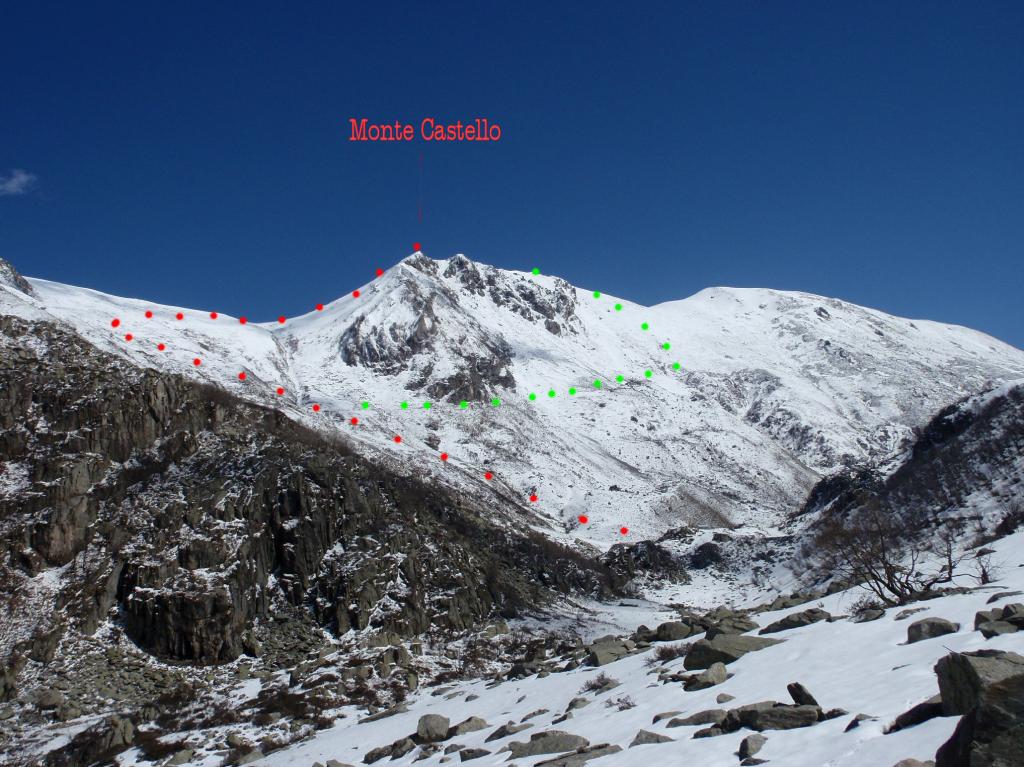 Monte Castello ,salita e discesa